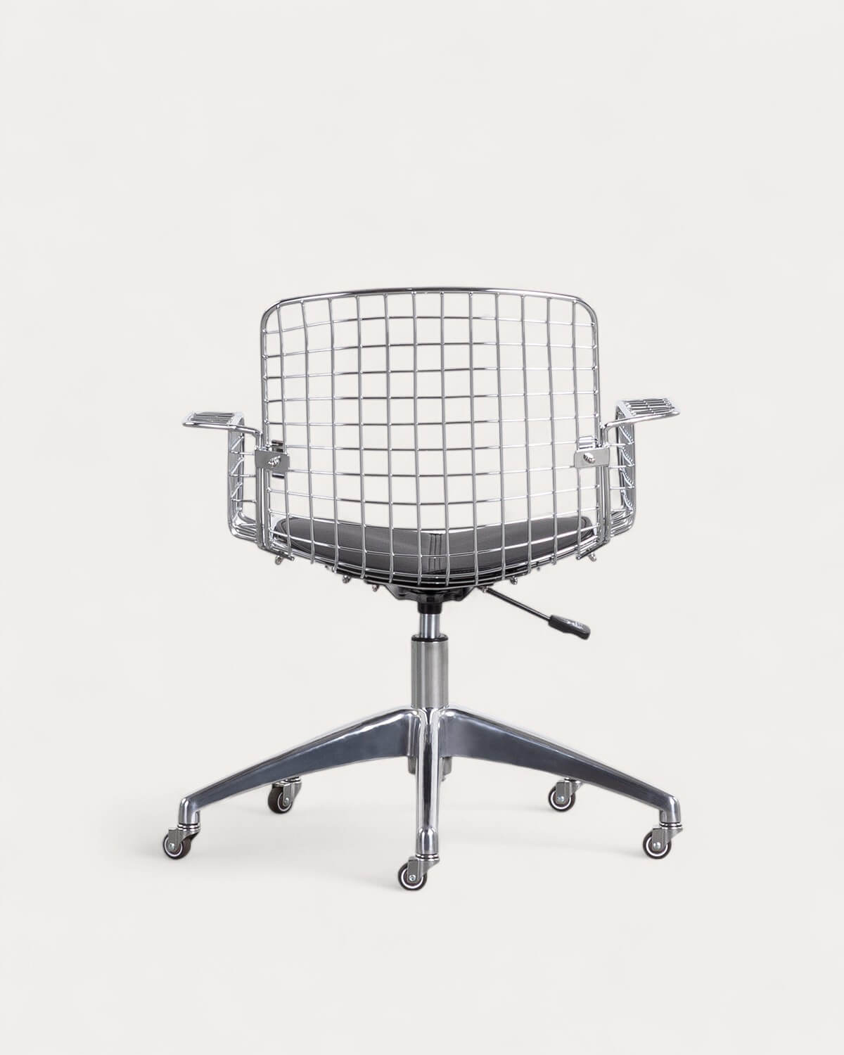 Aras Vintage Schreibtischstuhl aus Metall mit hoher Rückenlehne, Galeriebild 5