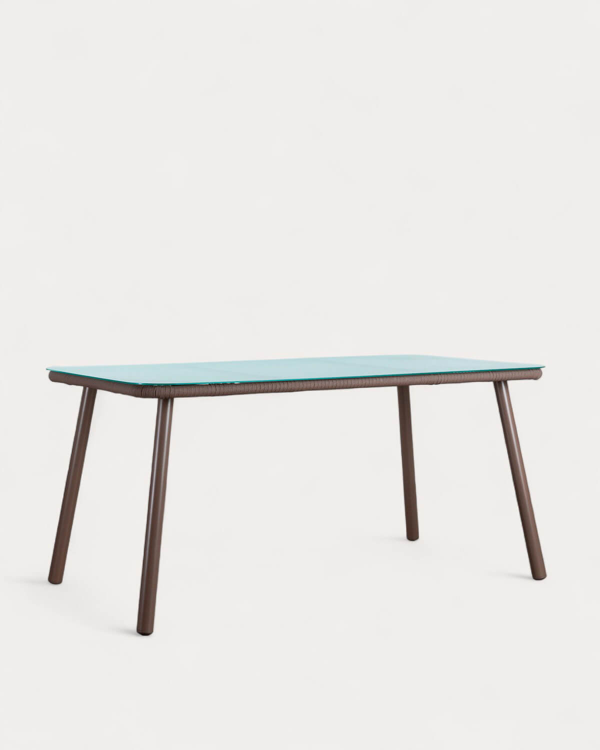 Rechteckiger Outdoor Tisch aus Aluminium und Glas (160x90 cm) Drian, Galeriebild 1