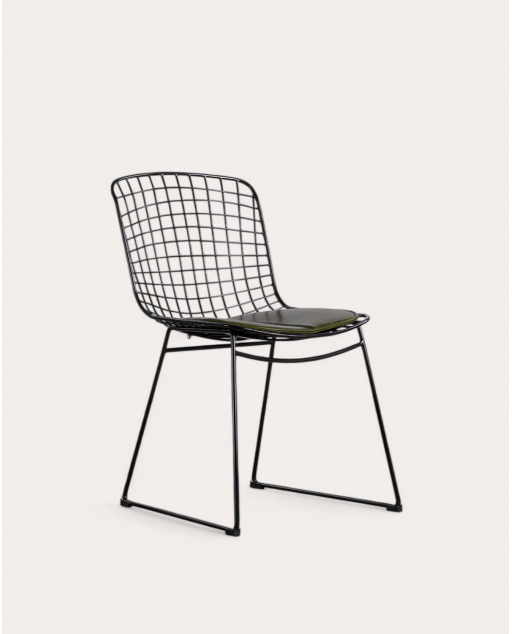 Packung mit 2 Aras Metall-Esszimmerstühlen mit hoher Rückenlehne