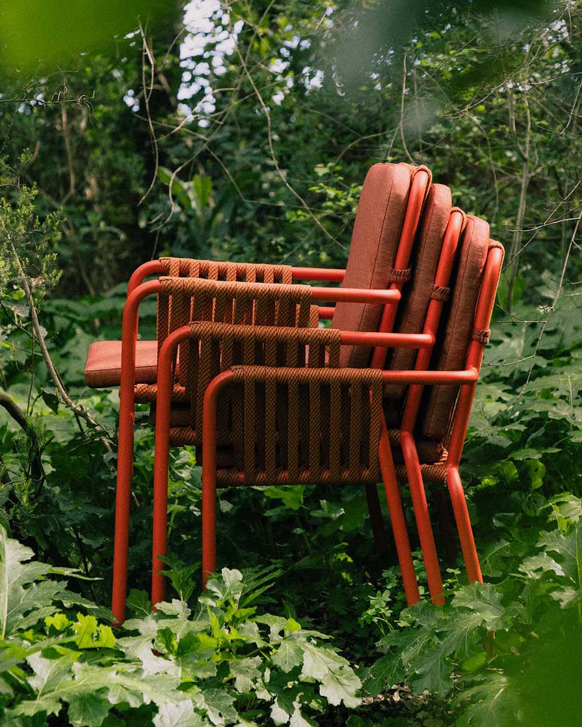 2er-Pack Outdoor-Stühle mit Aluminium-Armlehnen und Drian-Seil, Galeriebild 3