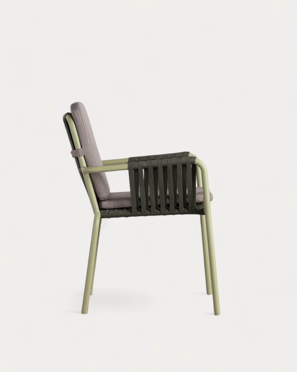 Set aus 4 Aluminium- und Seil-Außenstühlen - Drian, Galeriebild 4