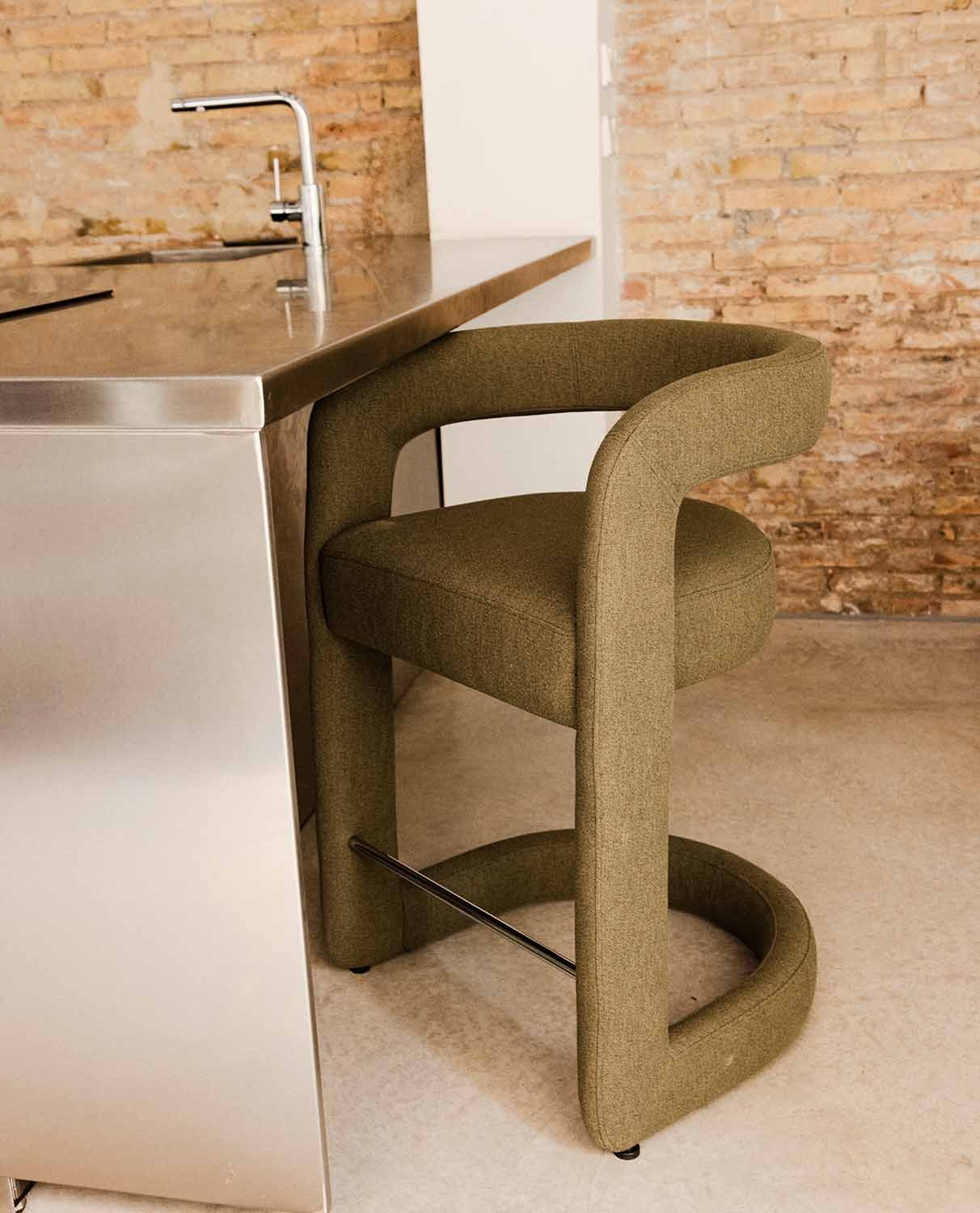 Taburete Alto de Tela (67 cm) Winsi, Galeriebild 2