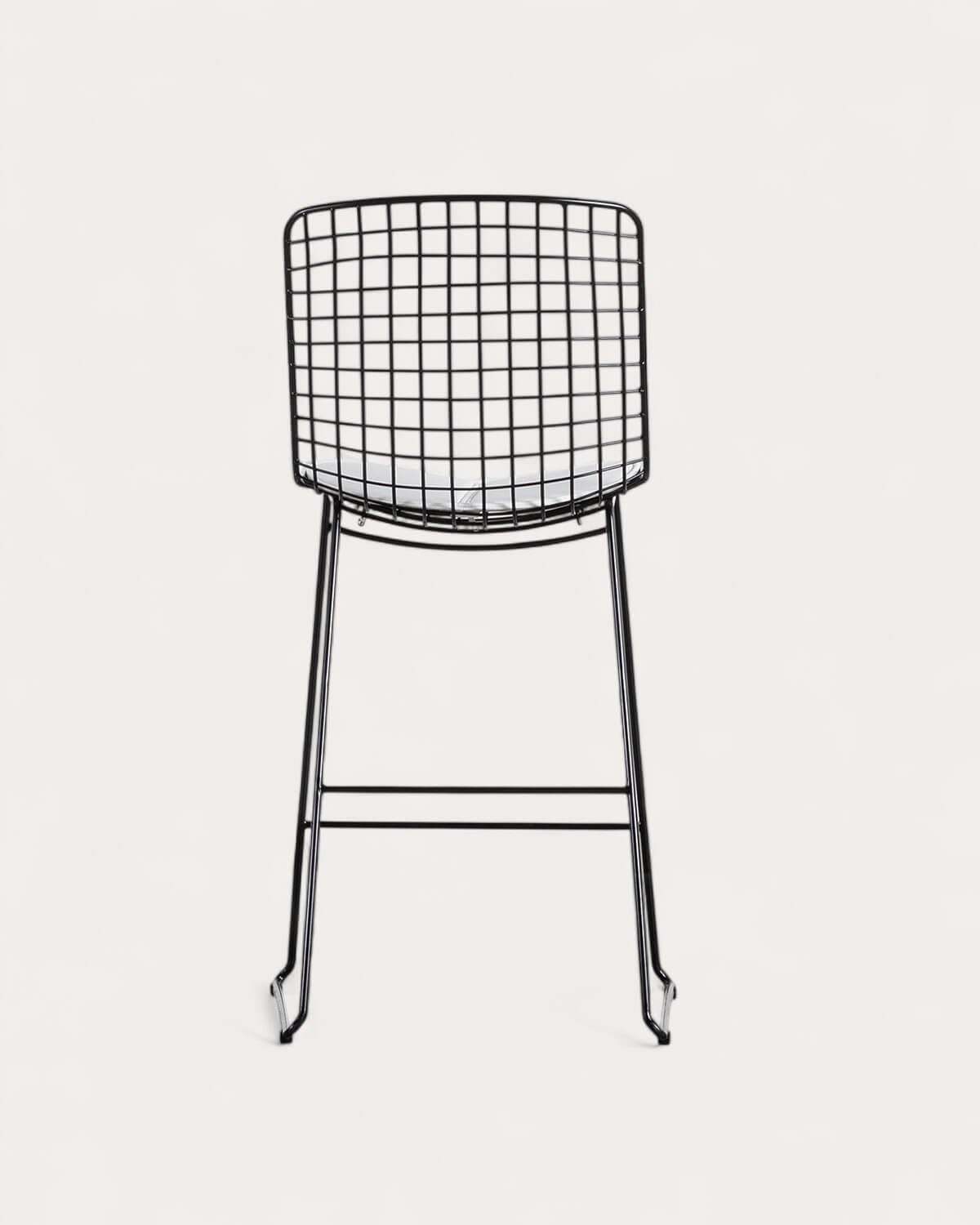 Hoher Metallhocker (65 cm) mit hoher Rückenlehne, Galeriebild 3