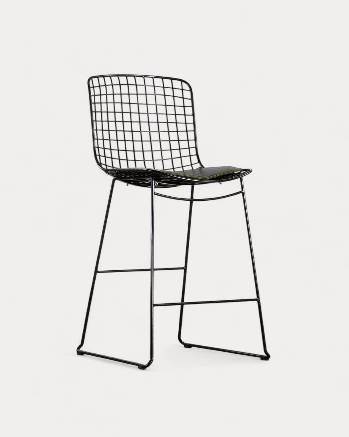 Hoher Metallhocker (65 cm) mit hoher Rückenlehne, Galeriebild 1