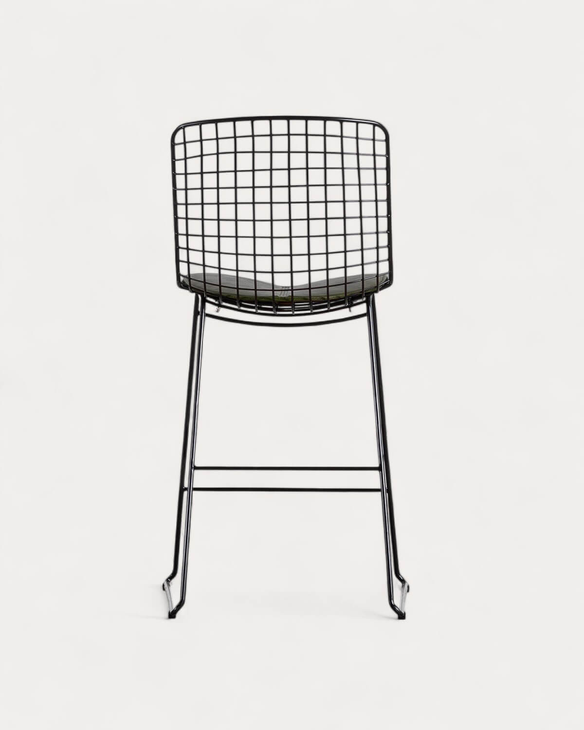 Hoher Metallhocker (65 cm) mit hoher Rückenlehne, Galeriebild 3