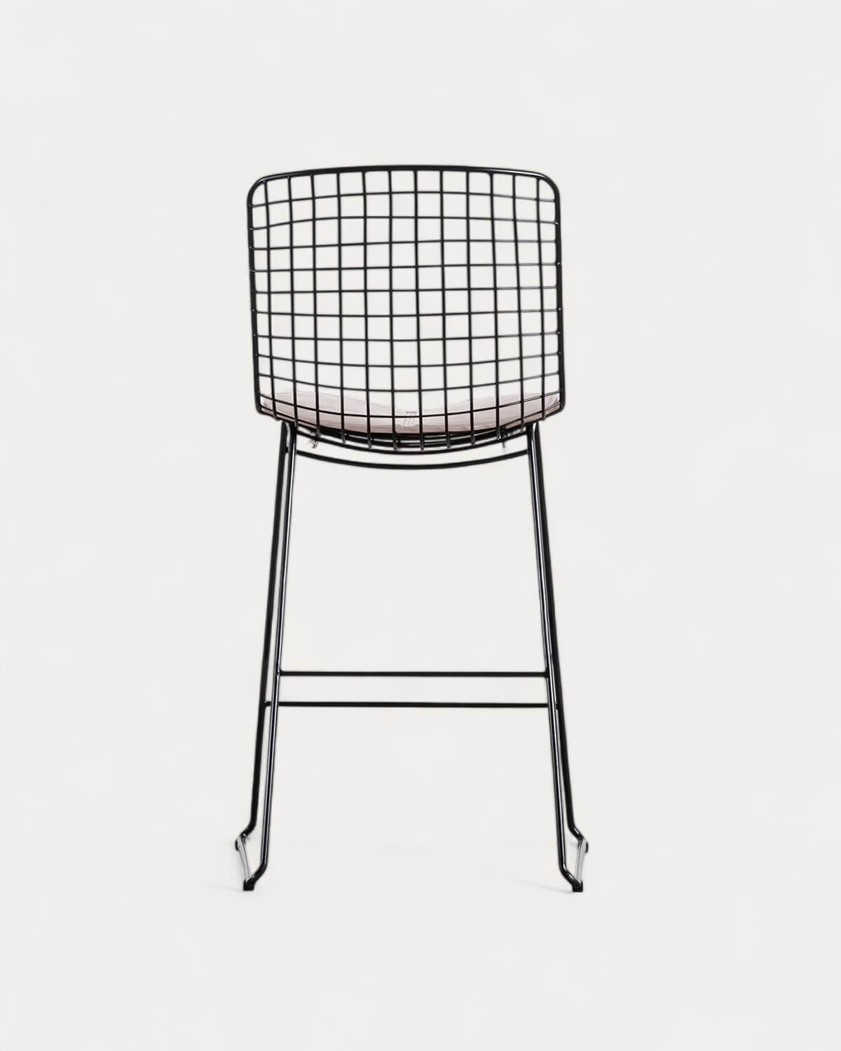 Hoher Metallhocker (65 cm) mit hoher Rückenlehne, Galeriebild 3