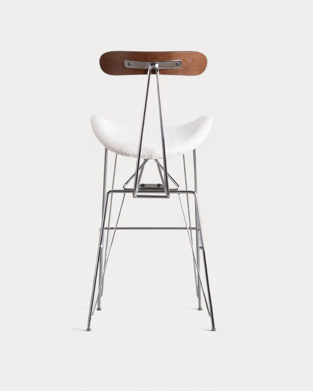 Hoher Barhocker 75 cm aus Stoff und Holz Brunela, Galeriebild 3