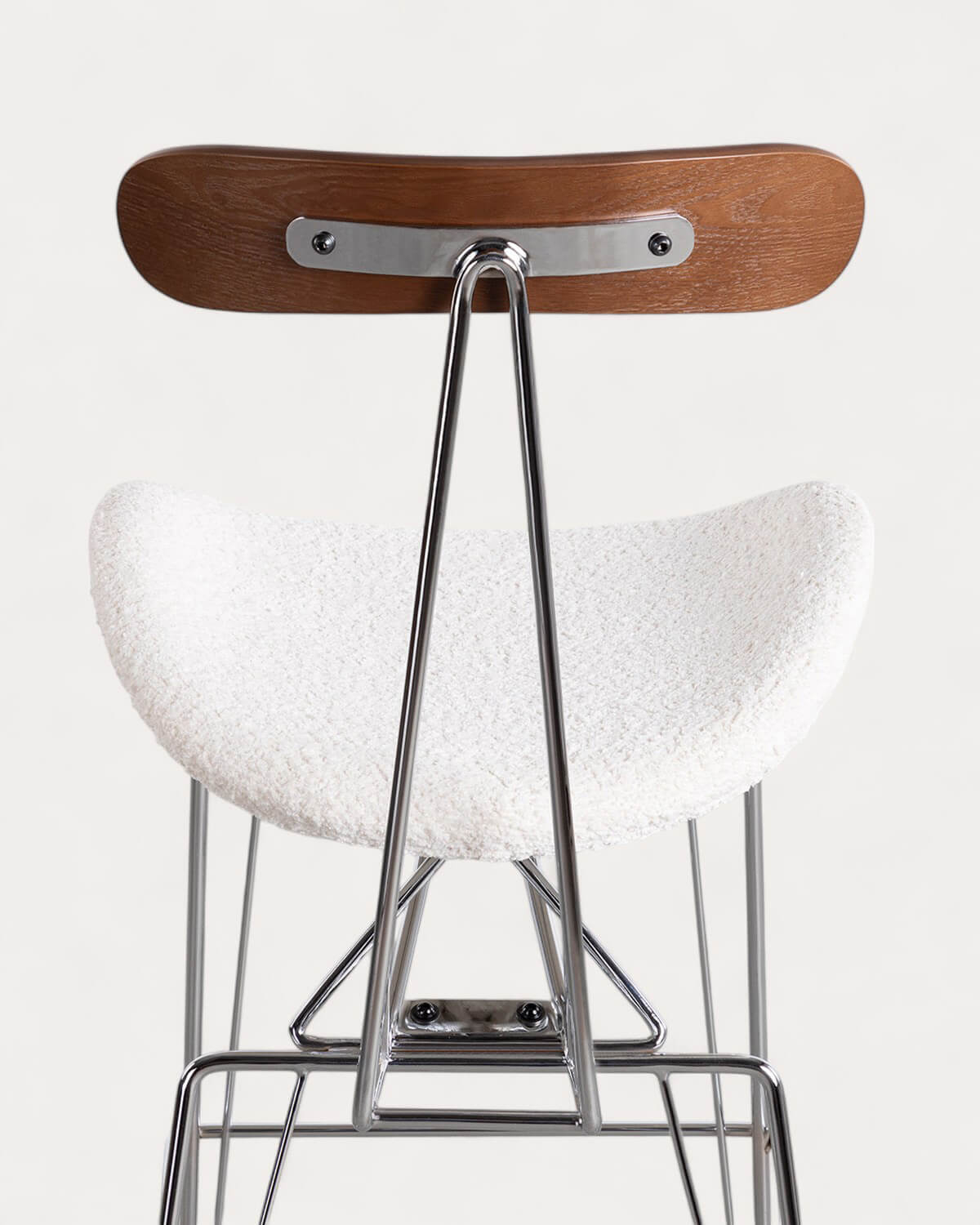 Hoher Barhocker 75 cm aus Stoff und Holz Brunela, Galeriebild 4