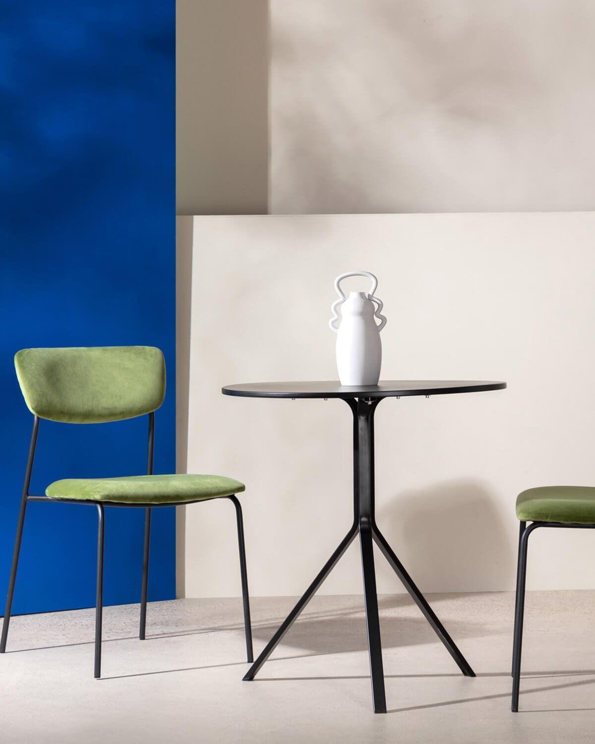 Esszimmerstuhl aus Metall und Samt Morgan, Galeriebild 2