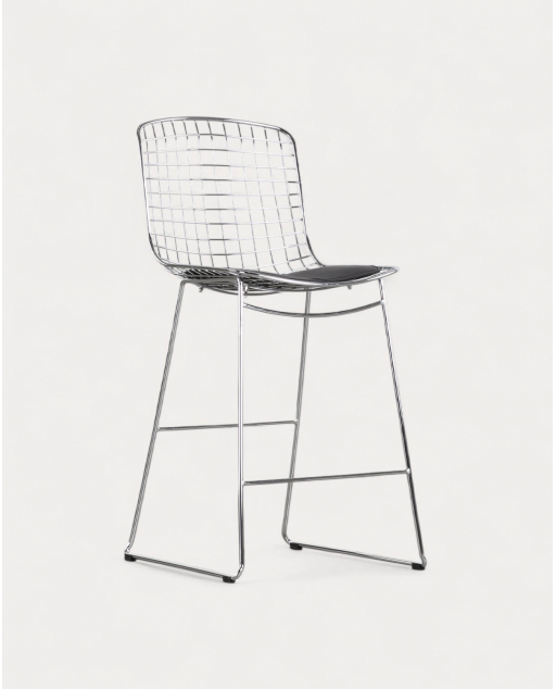 4 Stück hohe Stahlhocker (66 cm) Aras hohe Rückenlehne