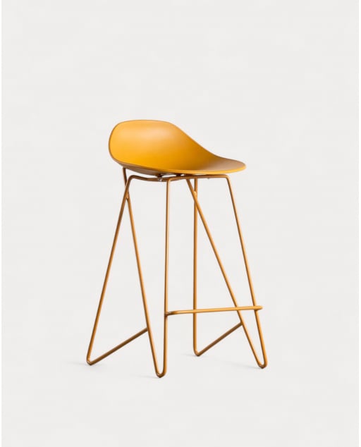 Hoher Hocker aus Polypropylen und Metall (67 cm) Paris