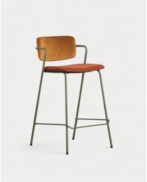 Barhocker aus Samt und Stoff (65 cm) Irun