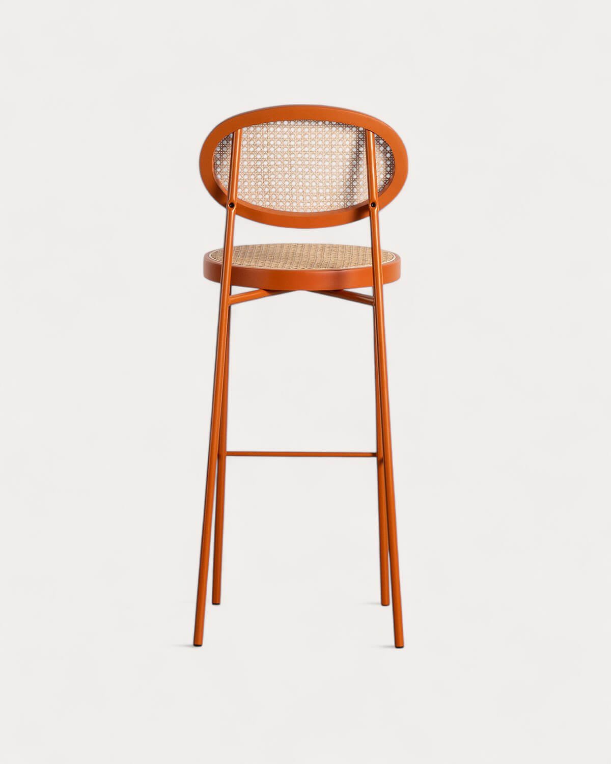 Hoher Barhocker aus Naturrattan und Metall (75 cm) Vili , Galeriebild 5