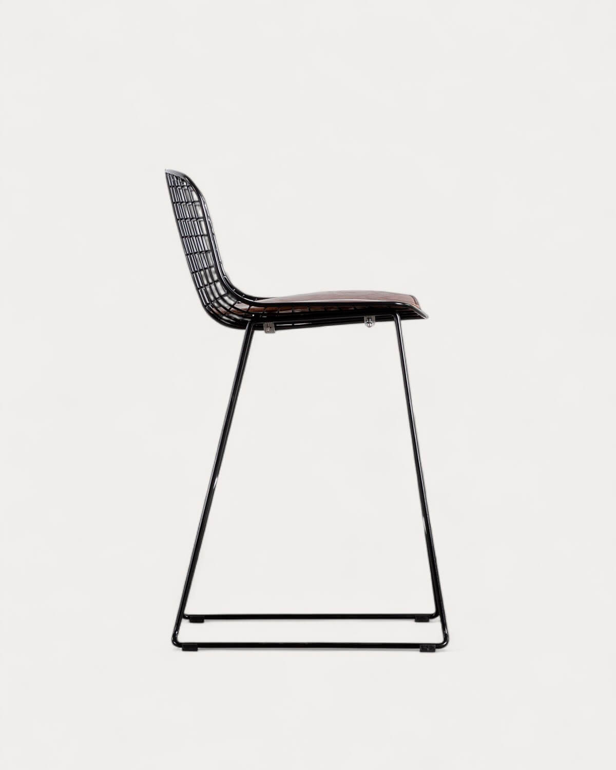 Hoher Metallhocker (66 cm) Aras mit niedriger Rückenlehne , Galeriebild 2