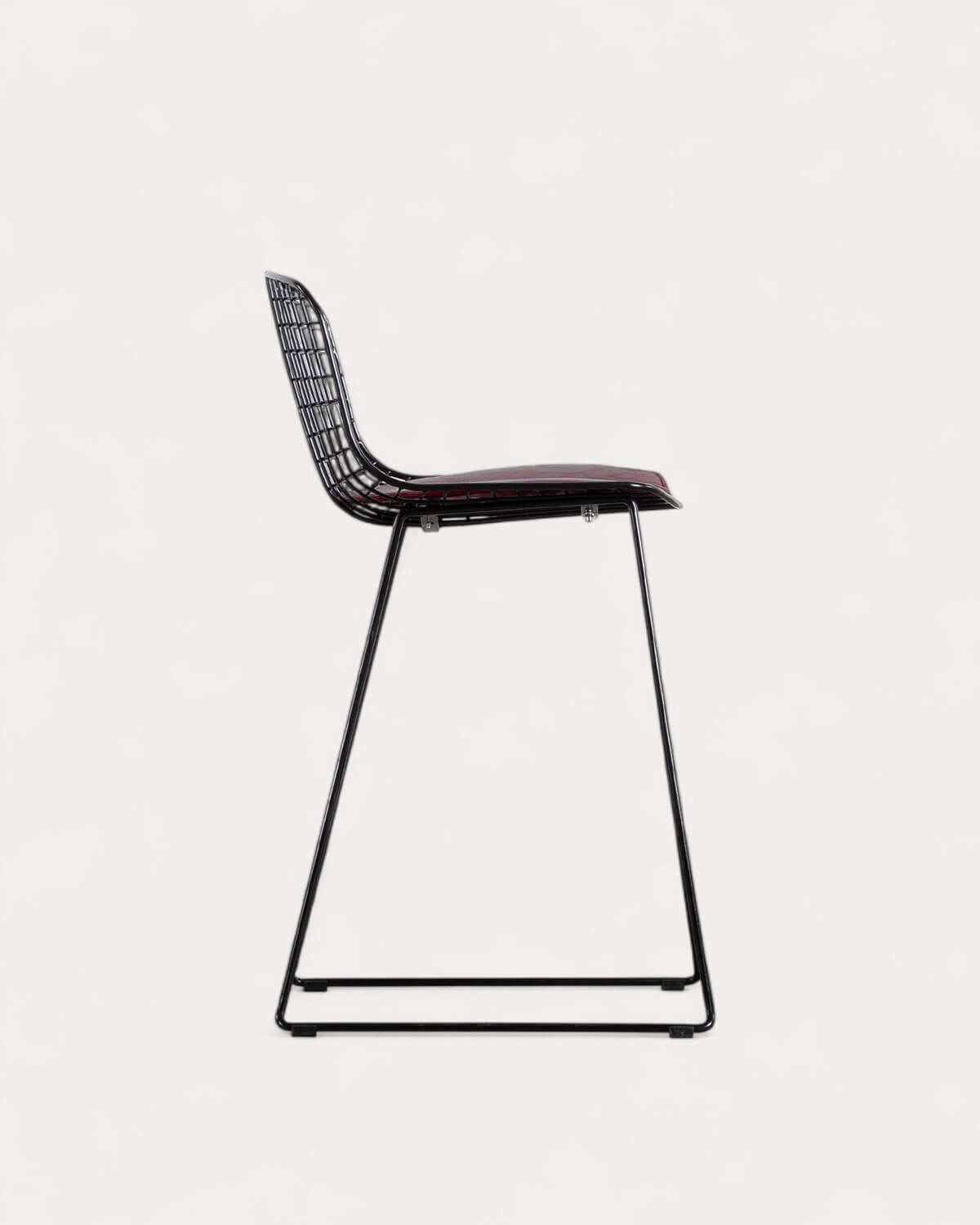 Hoher Metallhocker (66 cm) Aras mit niedriger Rückenlehne , Galeriebild 2