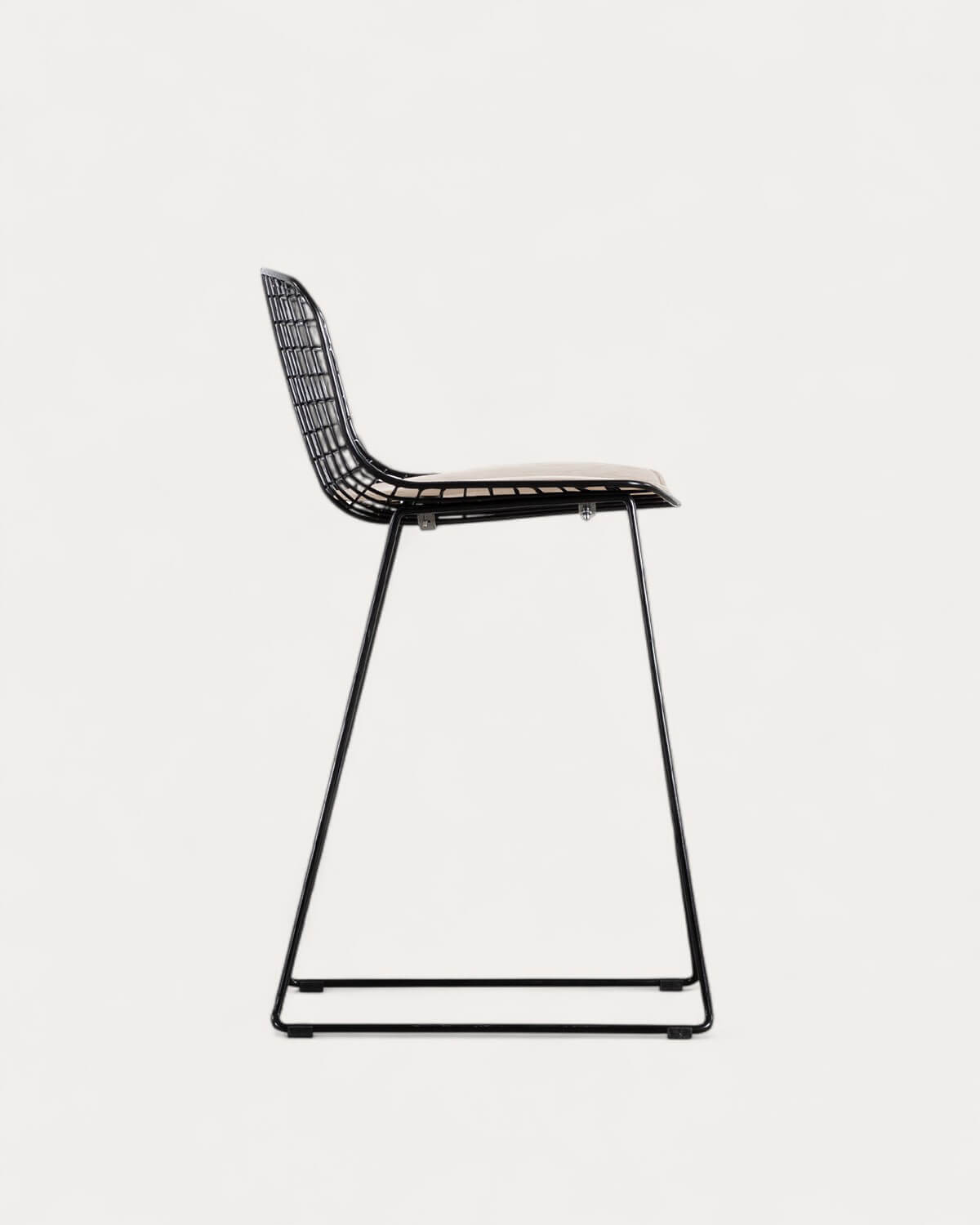 Hoher Metallhocker (66 cm) Aras mit niedriger Rückenlehne , Galeriebild 2