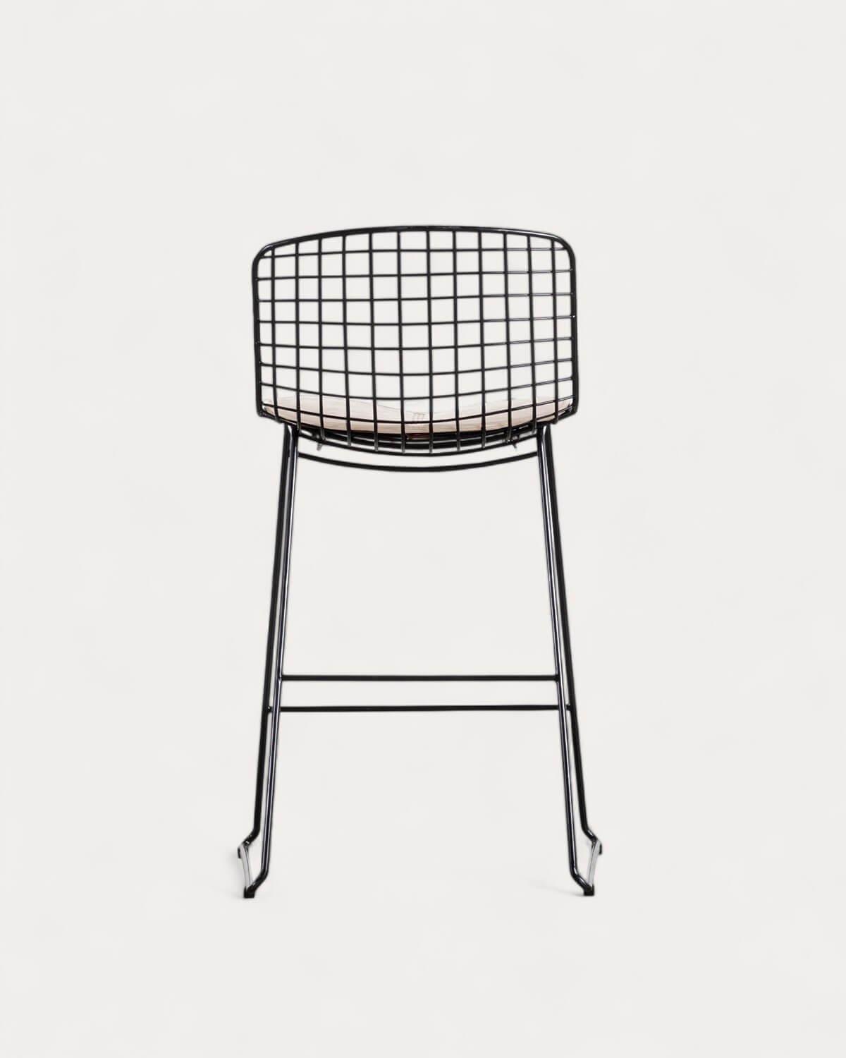 Hoher Metallhocker (66 cm) Aras mit niedriger Rückenlehne , Galeriebild 3