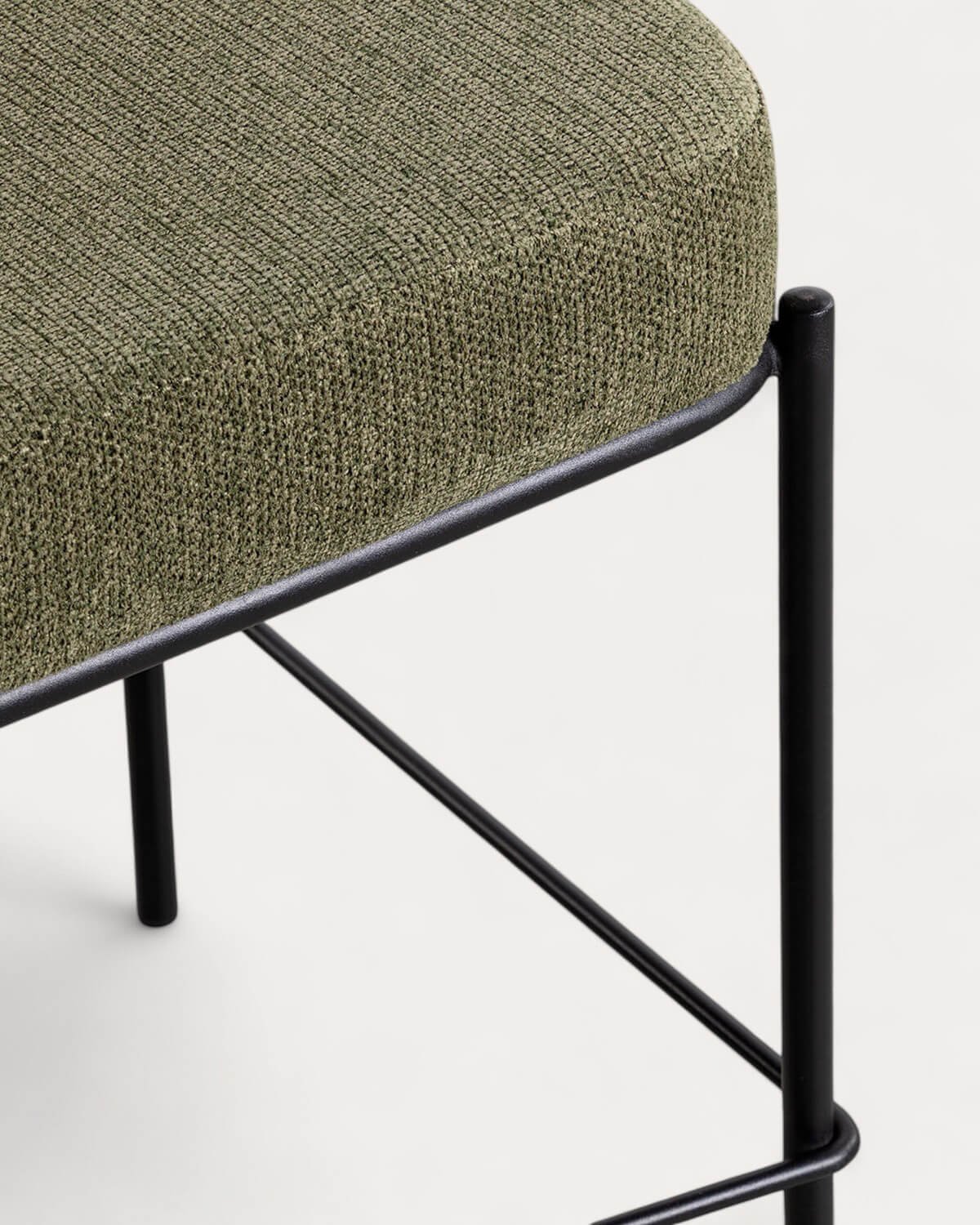 Hoher Hocker aus Stoff und Metall (64,5 cm) Elin, Galeriebild 7