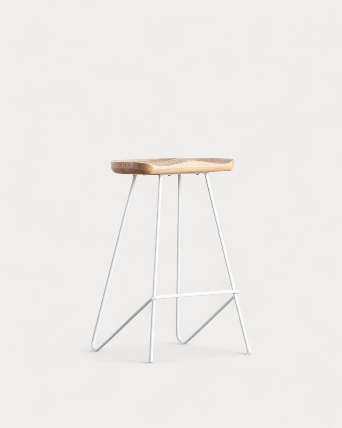 Hoher Hocker aus Holz und Metall (67,5 cm) Rosen, Galeriebild 1