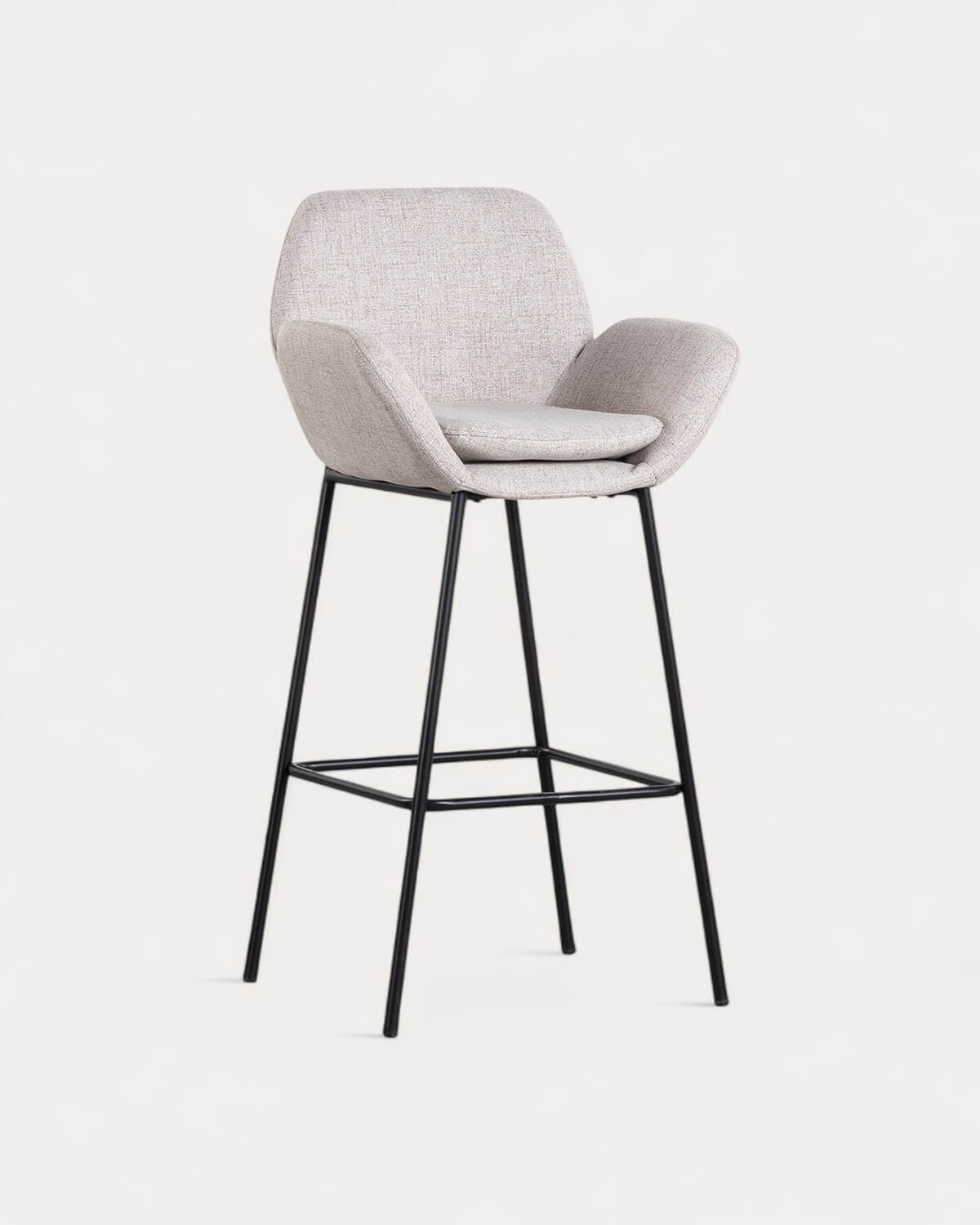 2er-Pack Hohe Metall- und Stoffhocker (77 cm) Eider, Galeriebild 1