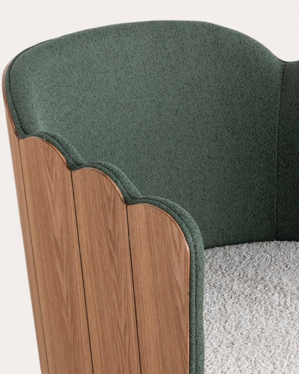 Pack 4 Esszimmerstühle aus Holz und Stoff Rene, Galeriebild 6