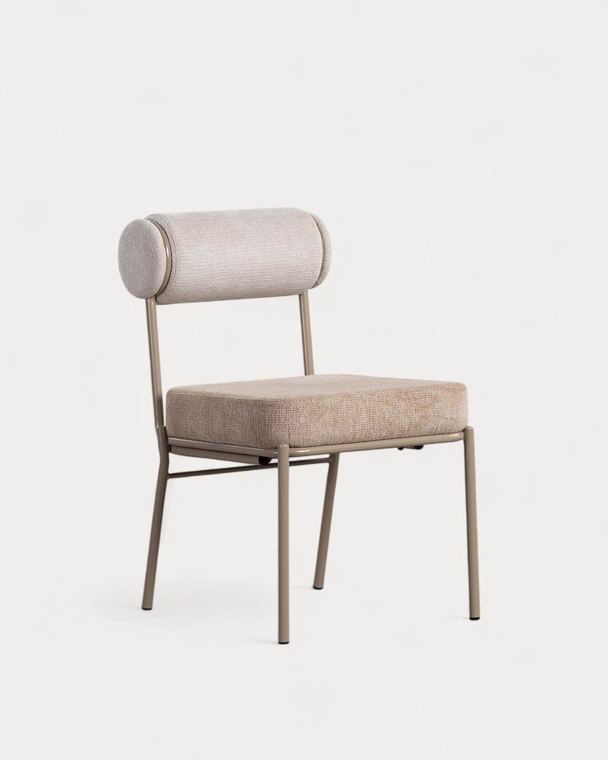 2er-Pack Esszimmerstühle „Elin“ aus weichem Stoff und Metall, Galeriebild 1