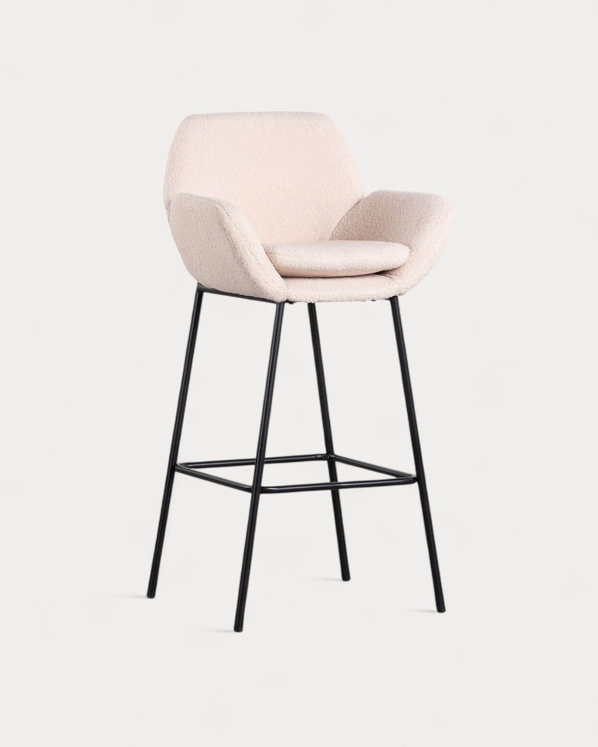 2er-Pack Hohe Metallhocker (77 cm) Eider Bouclé, Galeriebild 1
