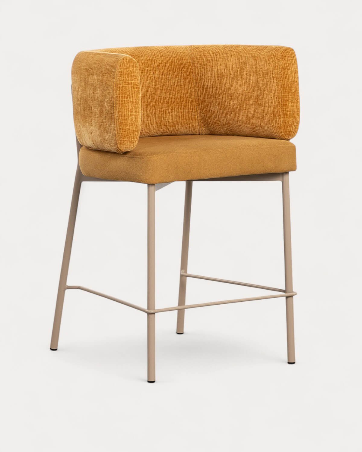 Hoher Hocker aus Stoff und Metall (64 cm) Hades Soft, Galeriebild 1