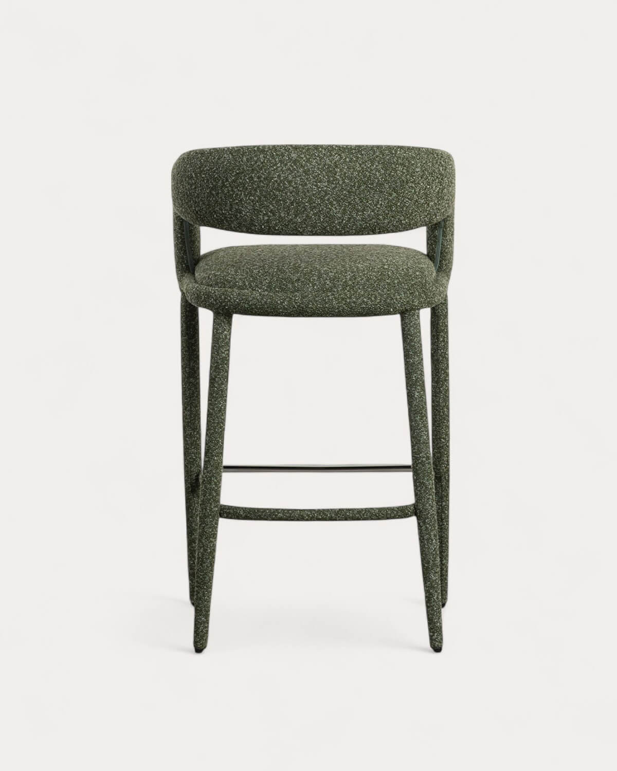 Packen Sie 4 hohe Hocker aus Stoff und Metall (75 cm) Ewen, Galeriebild 3