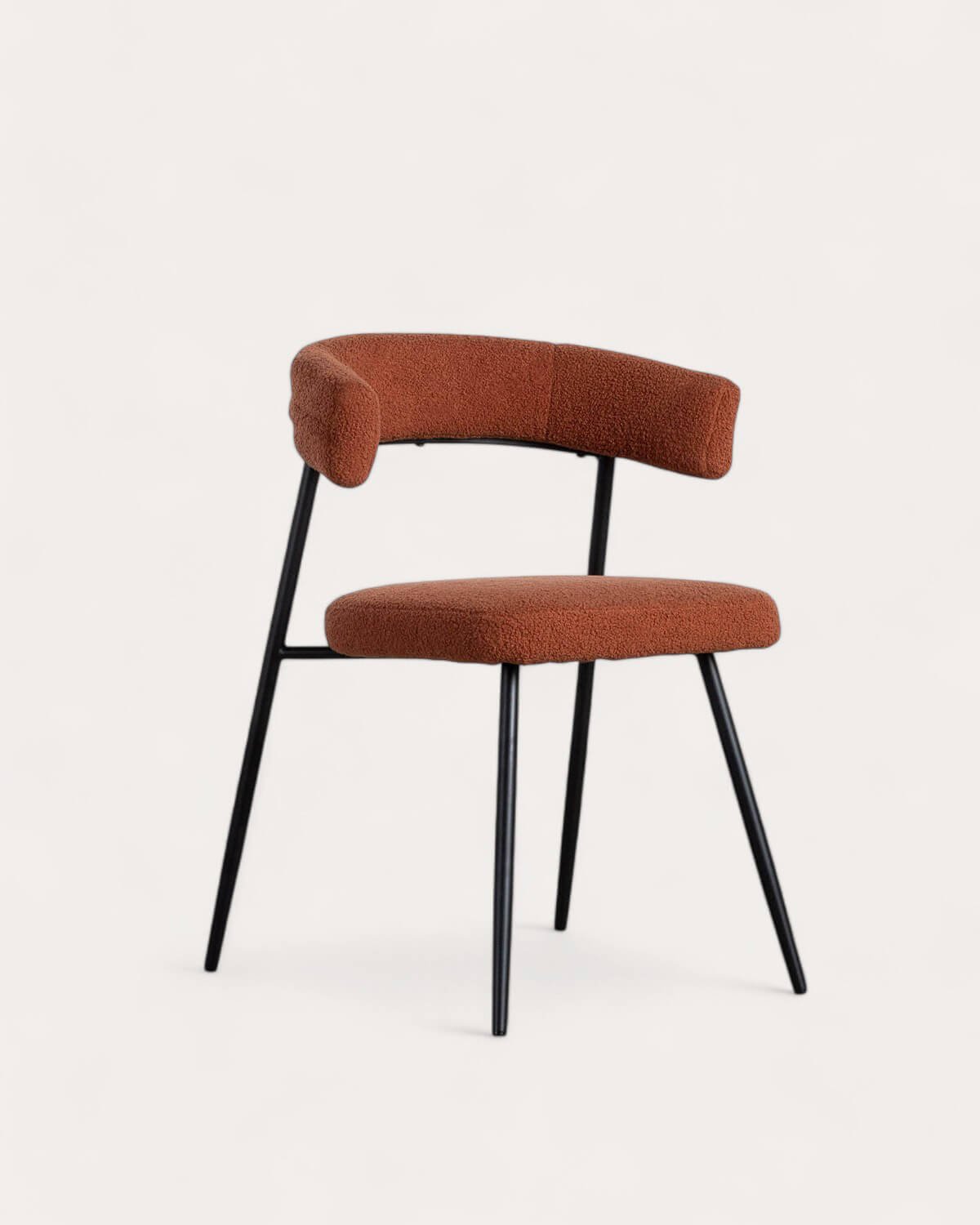 4er Pack Metall-Esszimmerstühle Eloise Bouclé, Galeriebild 1