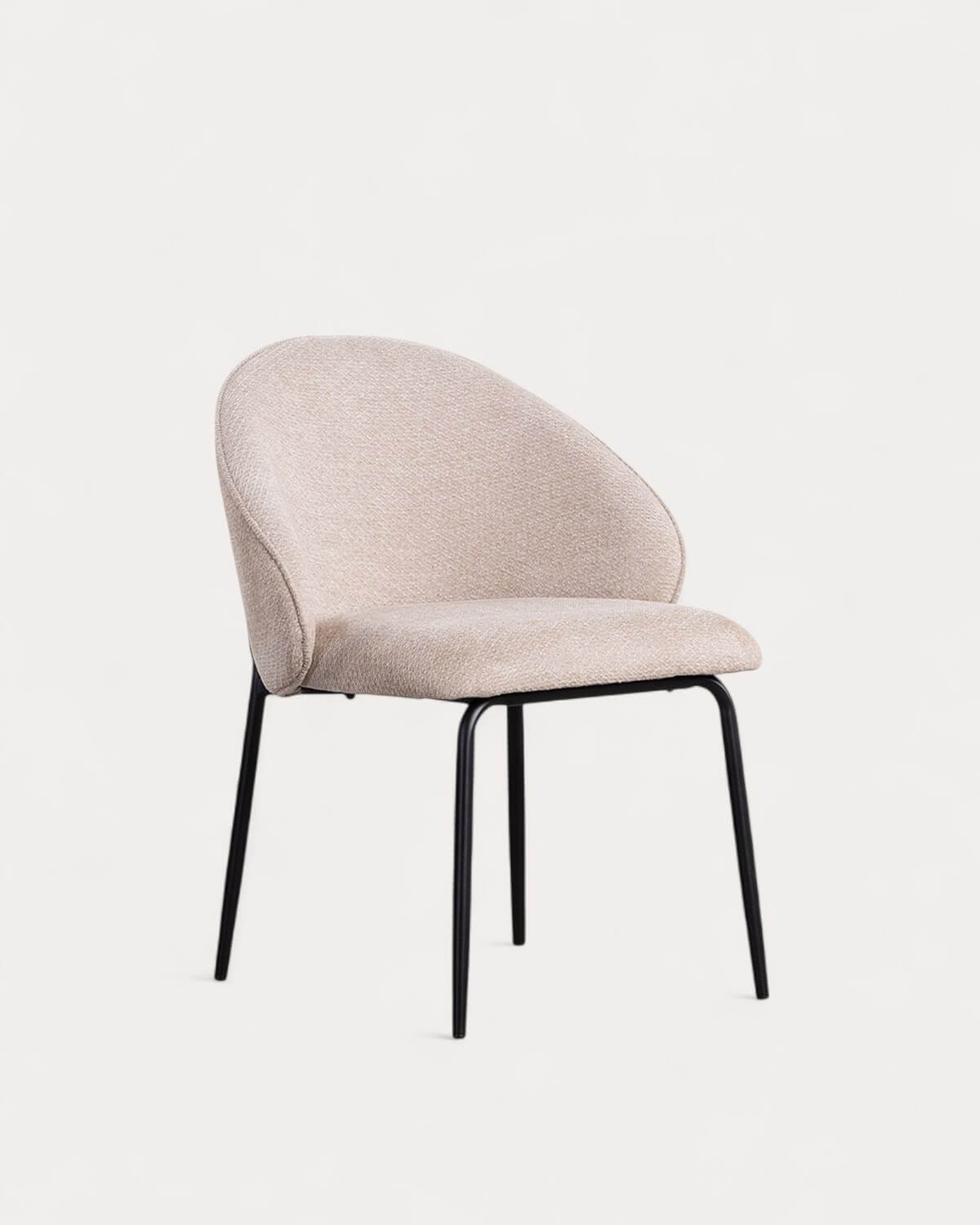 Esszimmerstuhl aus Stoff und Metall Emna, Galeriebild 1