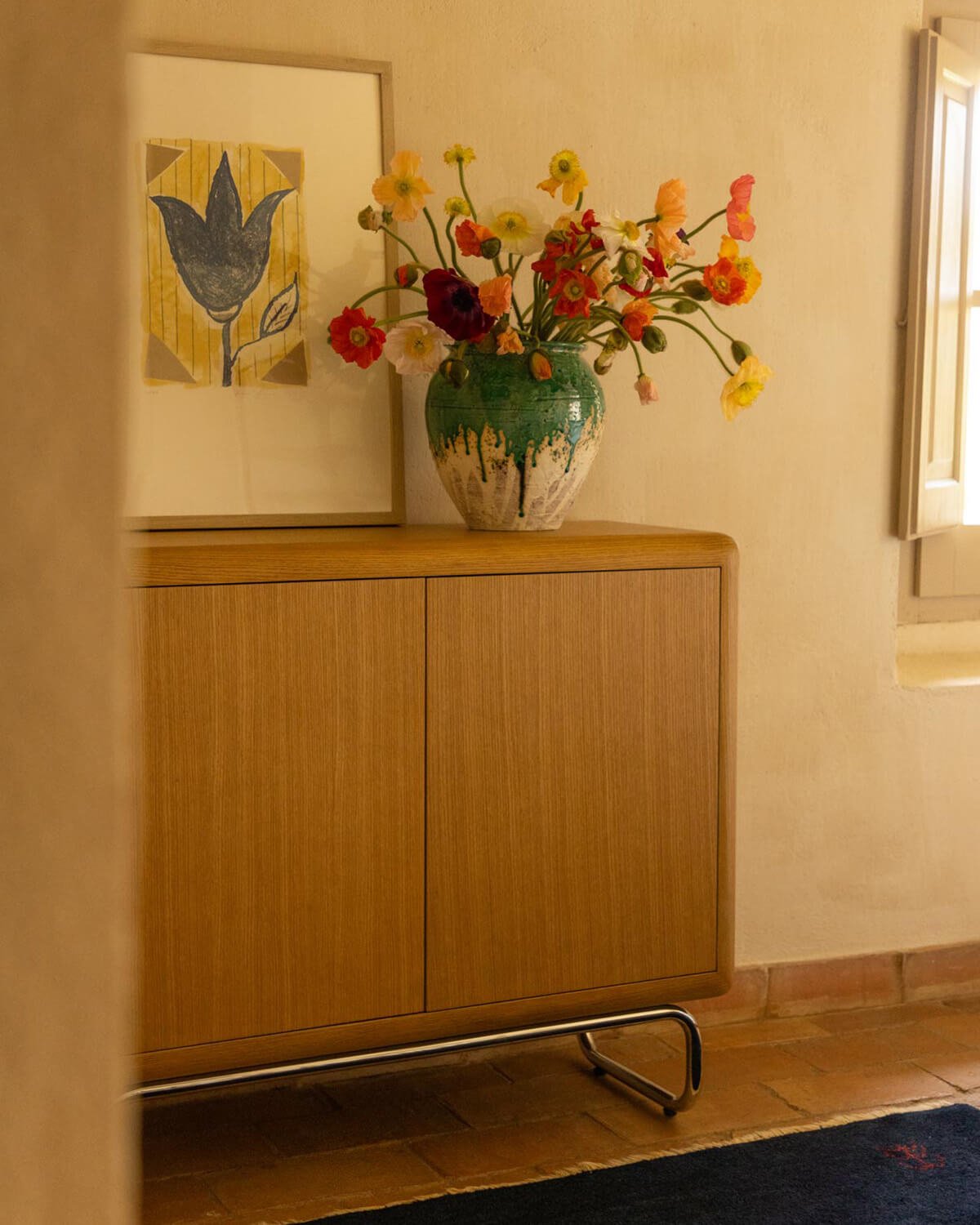 Niedriges Sideboard mit 2 Holz- und Metalltüren Candela , Galeriebild 2