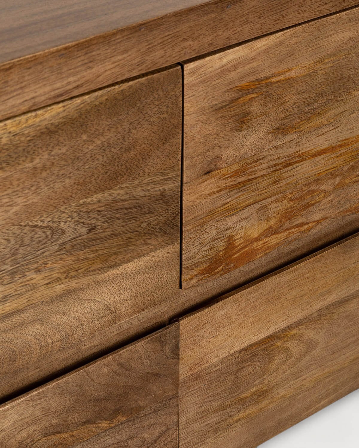 Niedriges Sideboard mit 6 Schubladen 160x40 cm aus Vanile-Mangoholz , Galeriebild 6