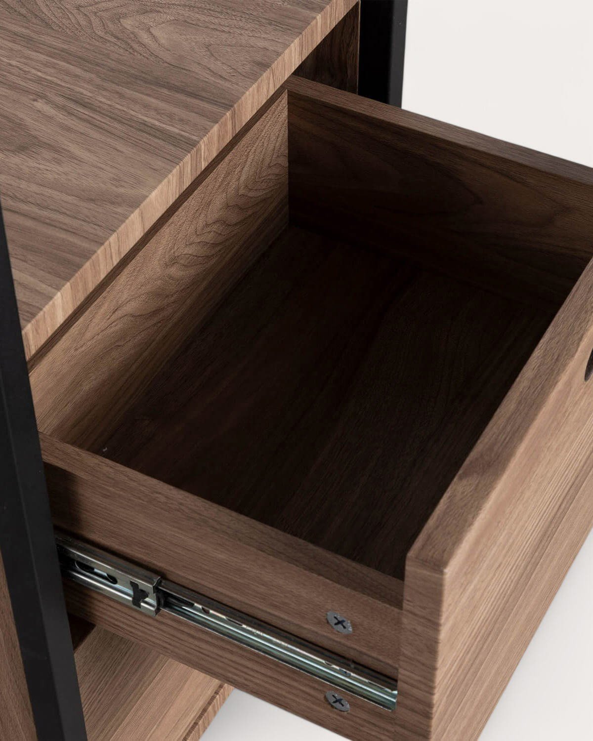 Stehende Garderobe mit zwei Schubladen aus Metall und Holz (180x40 cm) Mirey, Galeriebild 5