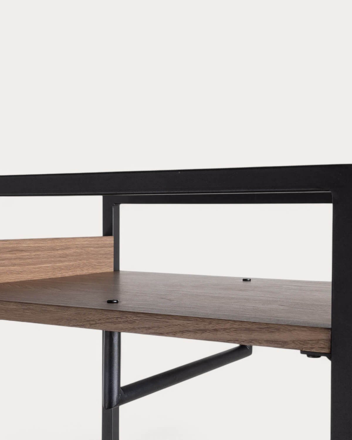 Stehende Garderobe mit zwei Schubladen aus Metall und Holz (180x40 cm) Mirey, Galeriebild 6