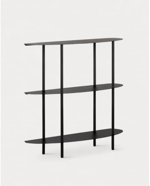 Metallregal (81x90 cm) Idris - Noir Obsidian