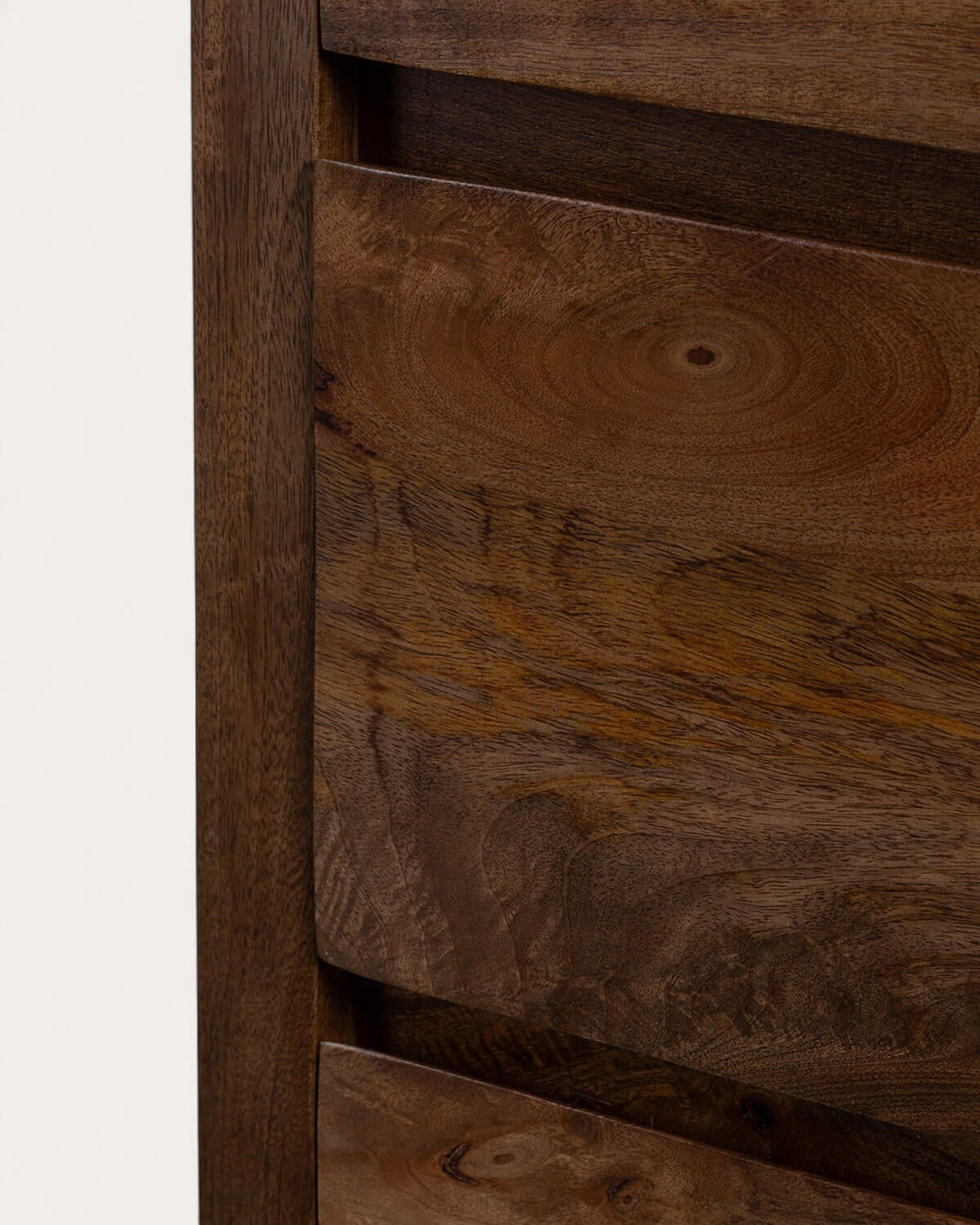 Kommode aus Mangoholz mit 3 Schubladen 80x50 cm Vanile, Galeriebild 7
