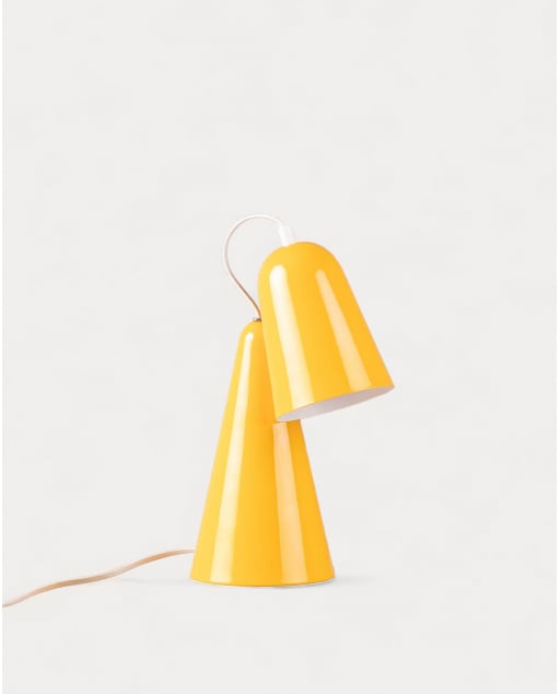 Valiria Tischlampe aus Metall - Gelb Curry