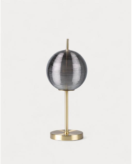 Dimmbare kugelförmige LED-Tischlampe aus Metall (Ø20 cm) Samil