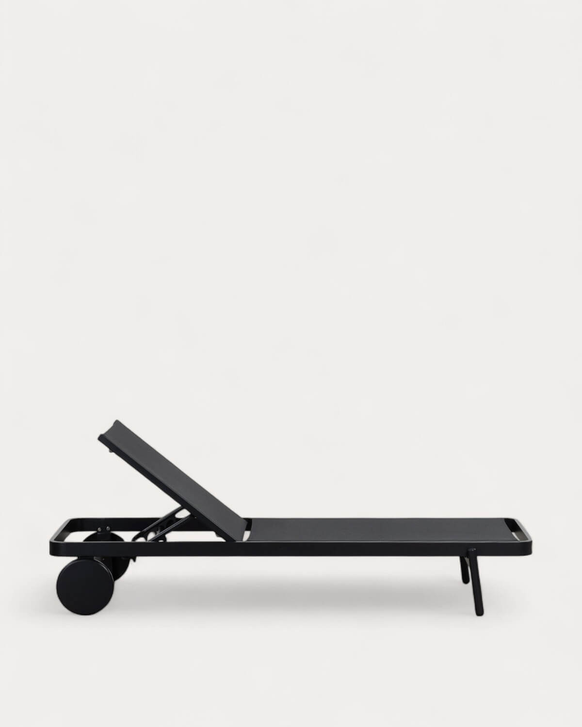 Liegeliege aus Aluminium und Stoff mit Rad Celina, Galeriebild 4