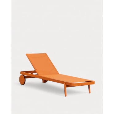 2er-Pack Liegen aus Aluminium und Celina-Stoff Orange Terra - The Masie
