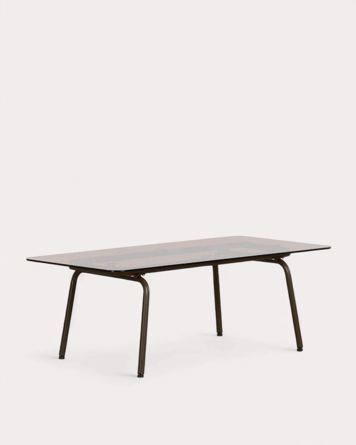 Rechteckiger Couchtisch aus Metall und gehärtetem Glas (120x56 cm) Xoan, Galeriebild 1