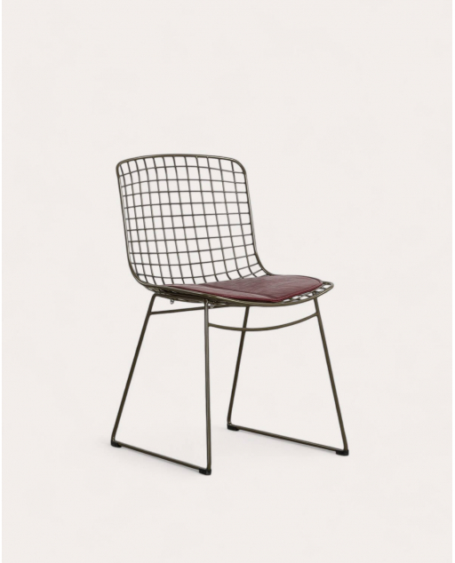 Aras Fresh Metall-Esszimmerstuhl mit hoher Rückenlehne - Grün Nori