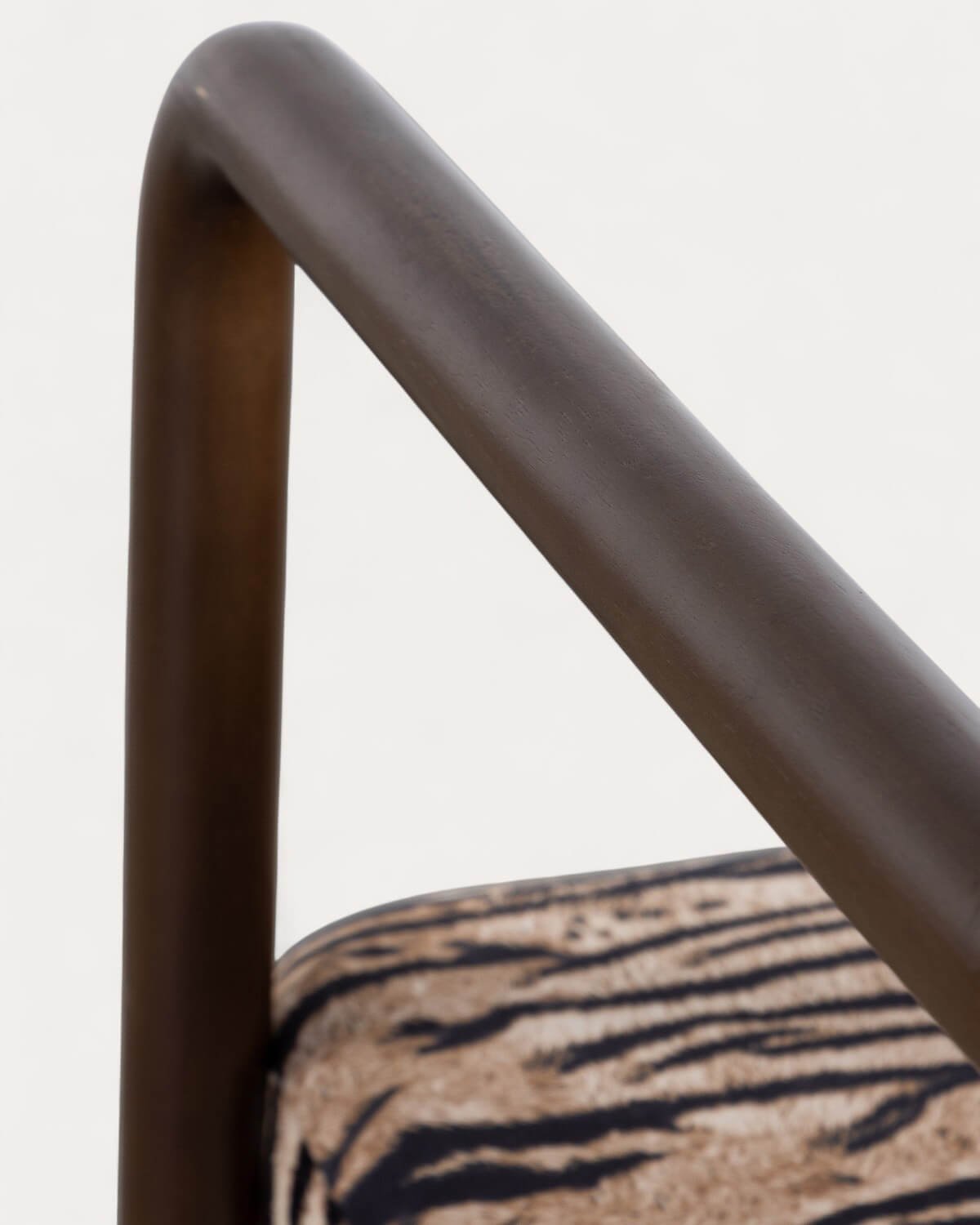 Vitier Esszimmerstuhl aus Holz und Stoff, Galeriebild 5