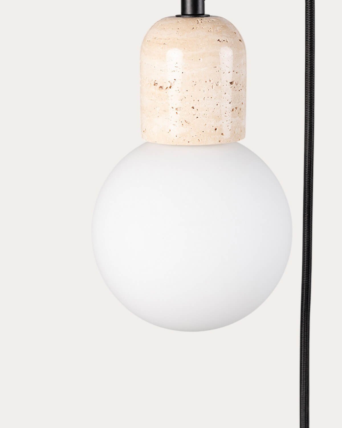 Deckenleuchte 2 Lichtpunkte mit Metall Travertin Marmor Eriel, Galeriebild 4