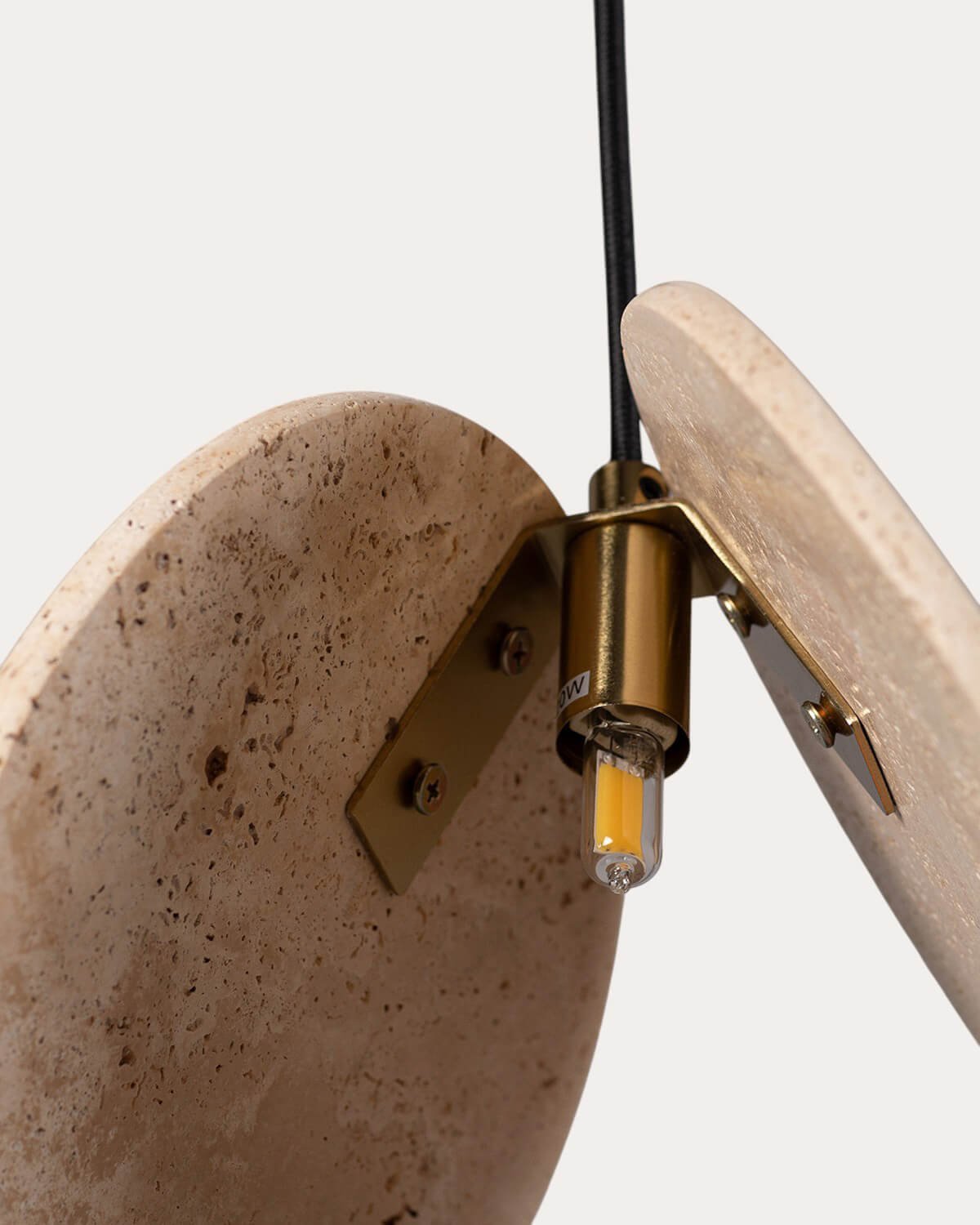 Travertin-Marmor-Deckenlampe Orbes , Galeriebild 6