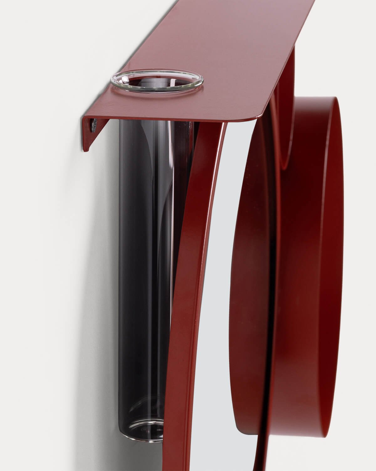 Wandspiegel mit Metallablage (Ø28 cm) Elara, Galeriebild 2