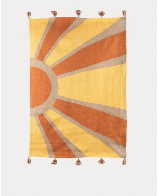 Handgefertigter Teppich aus Wolle und Baumwolle (257X160 cm) Alba