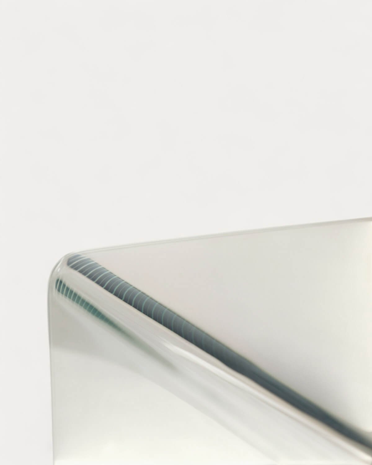 Gebogener Rechteckiger Couchtisch aus Glas (118x60 cm) Adit, Galeriebild 7