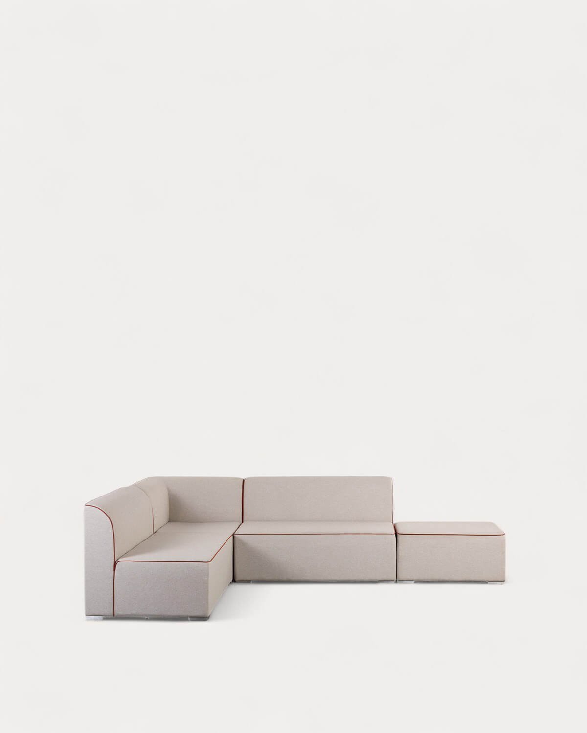 3-Teiliges Modulares Garten-Loft-Sofa mit Eck- und 2-Sitzer-Sofas mit Lagos-Stoffbezug, Galeriebild 1